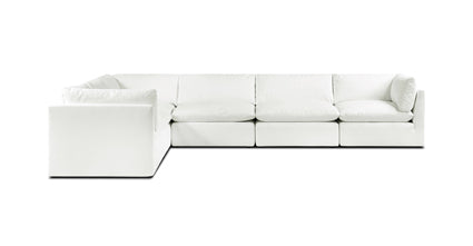 6-Seat Davos Modular Corner Sectional Sofa - Modern L-Shaped Living Room Furniture for Small Spaces | Perfect for Apartments, Condos & Family Gatherings