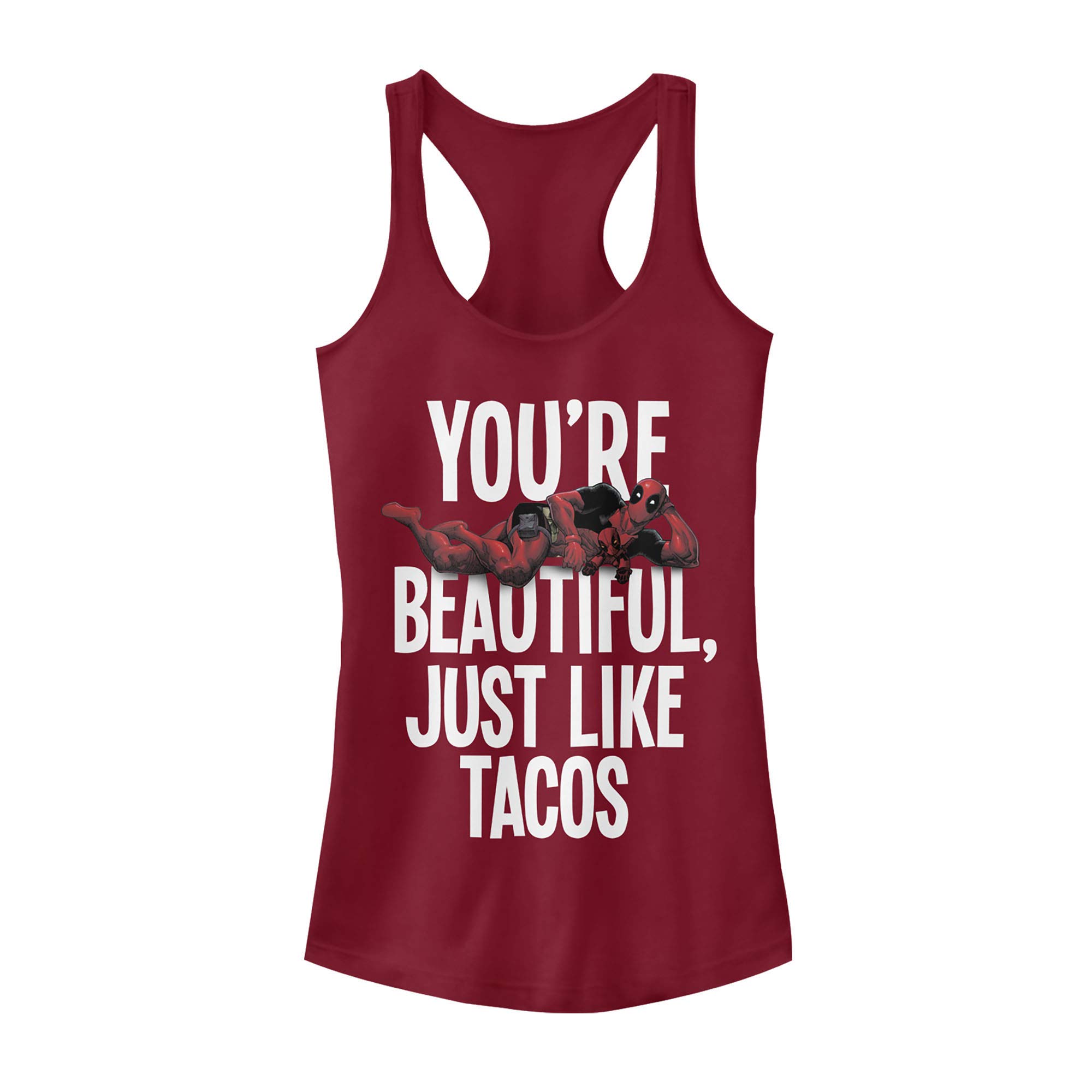 Marvel Classic Beauty Women's Racerback Tank Top - Soft Cotton Casual Sleeveless Shirt for Workout, Yoga & Summer Outfits