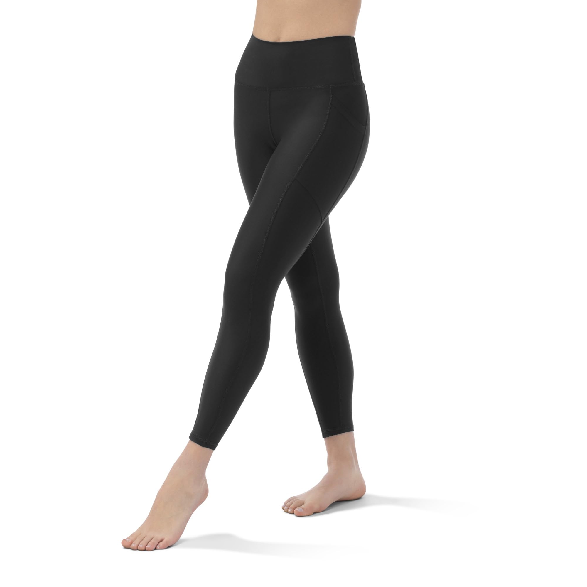 KADI High Waisted Yoga Pants for Women - 7/8 Length Workout Leggings with Pockets & Tummy Control - High Compression Fitness Pants for Yoga, Running & Gym