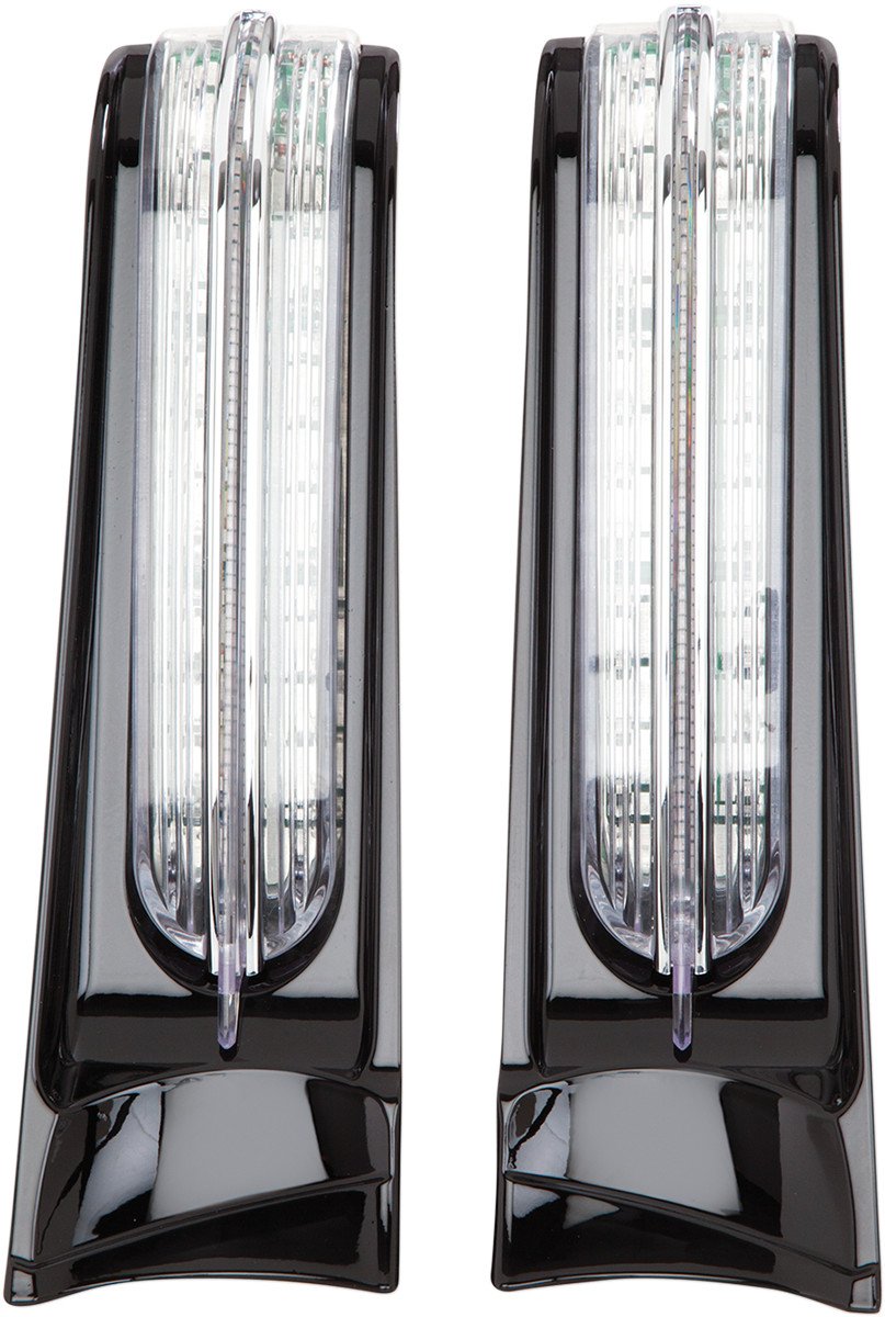 Ciro 40003 LED Saddlebag Accent Lights - Gloss Black Motorcycle Lights for Harley Davidson FLH Touring Models 2014-2016 | Enhanced Visibility & Style for Night Riding