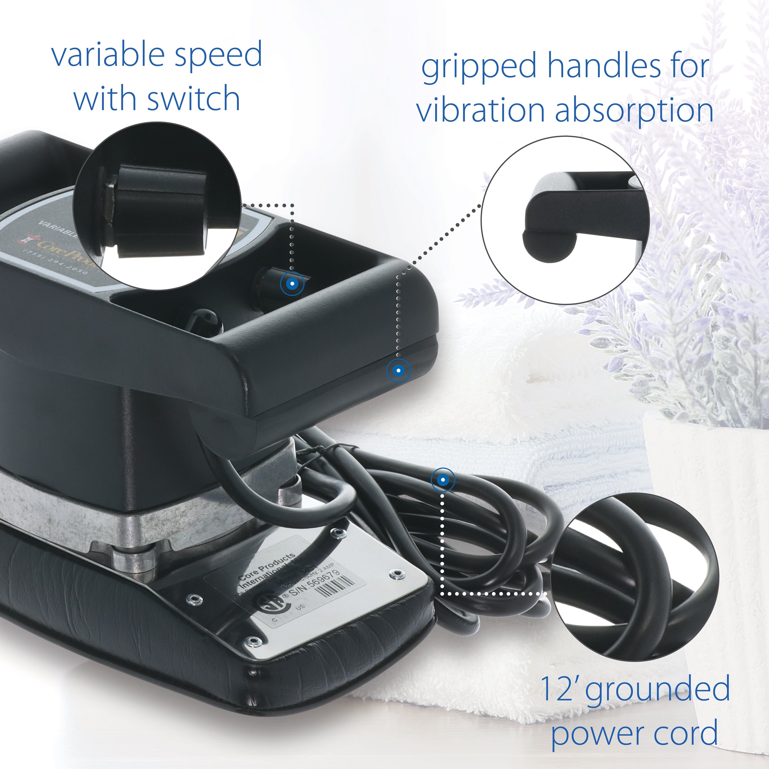 Jeanie Rub Massager - Deluxe Package for Muscle Pain Relief & Relaxation - Perfect for Home, Office, and Travel Use