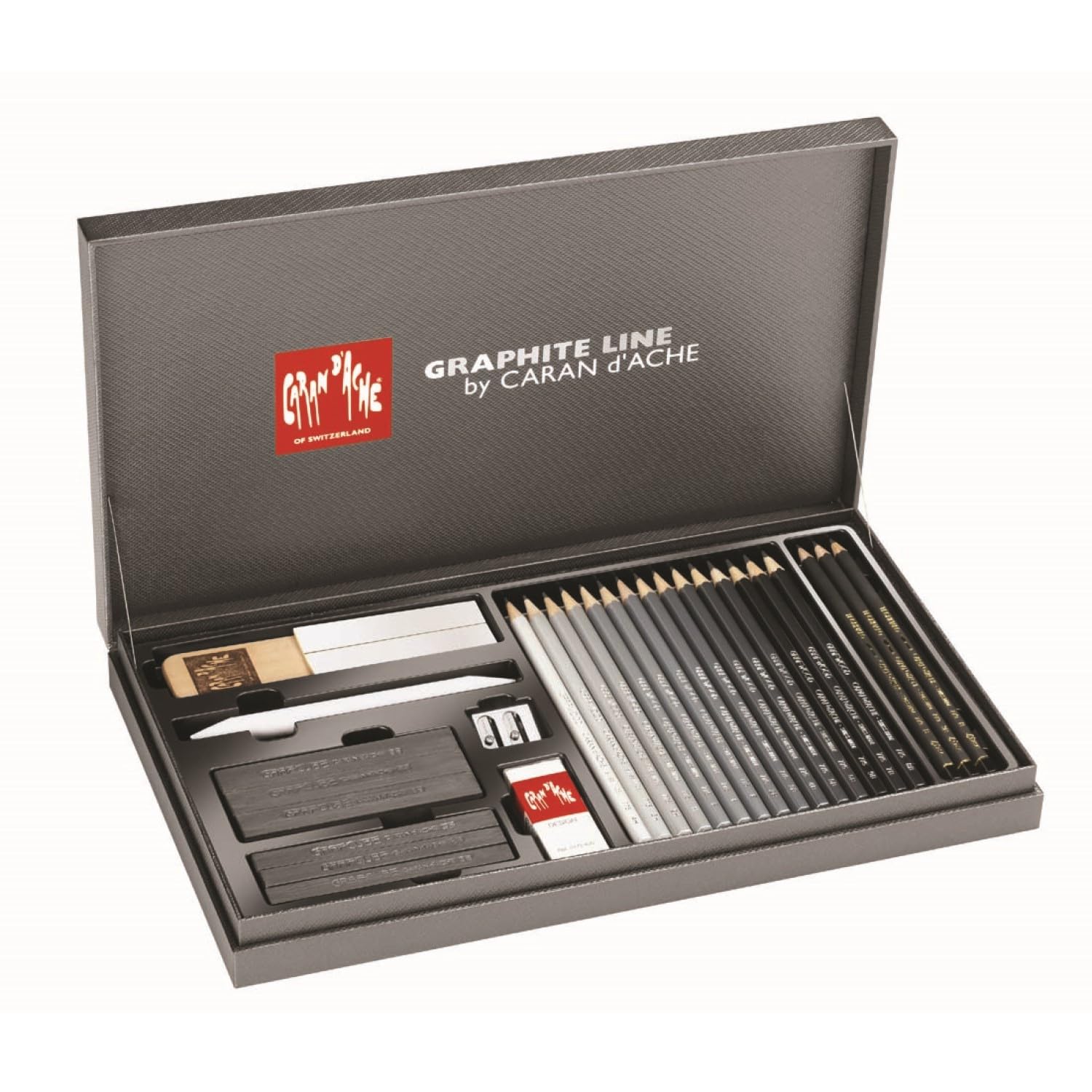 Premium Caran D'Ache Graphite Line Pencil Gift Set (3000.415) - Perfect for Artists, Sketching & Professional Drawing