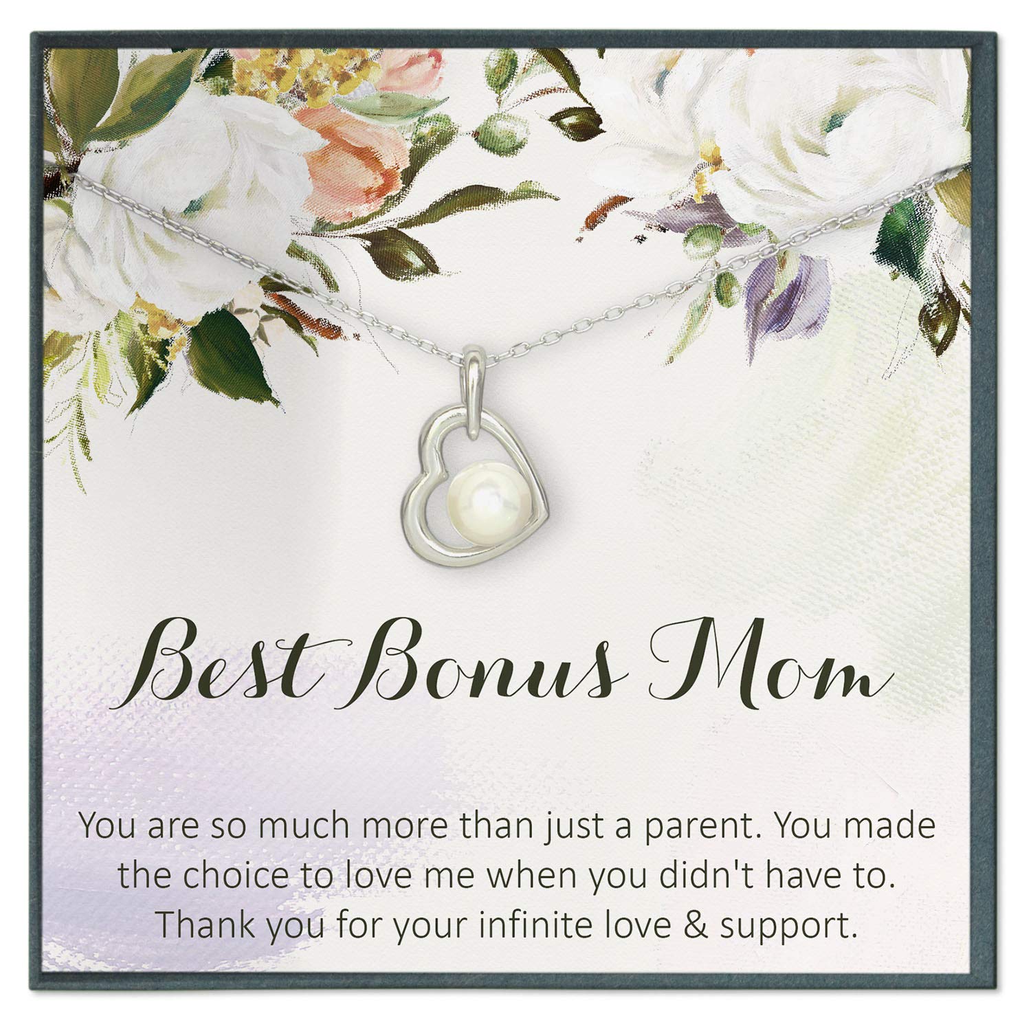 Beautiful Stepmom Necklace - Heartfelt Birthday Gift from Stepdaughter | Elegant Jewelry for Bonus Mom, Stepmother & Mother Figures | Perfect for Holidays, Mother's Day & Special Occasions
