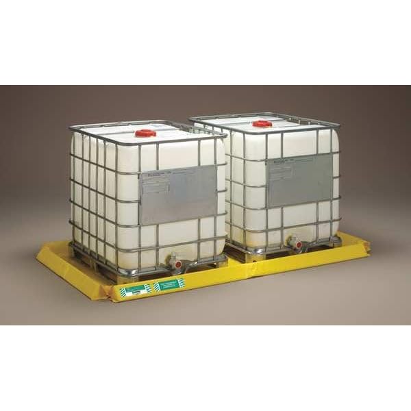 2 Drum Spill Containment Pallet - Heavy Duty Leak Proof Secondary Containment for Oil, Chemicals & Hazmat - Ideal for Warehouses, Garages & Industrial Use