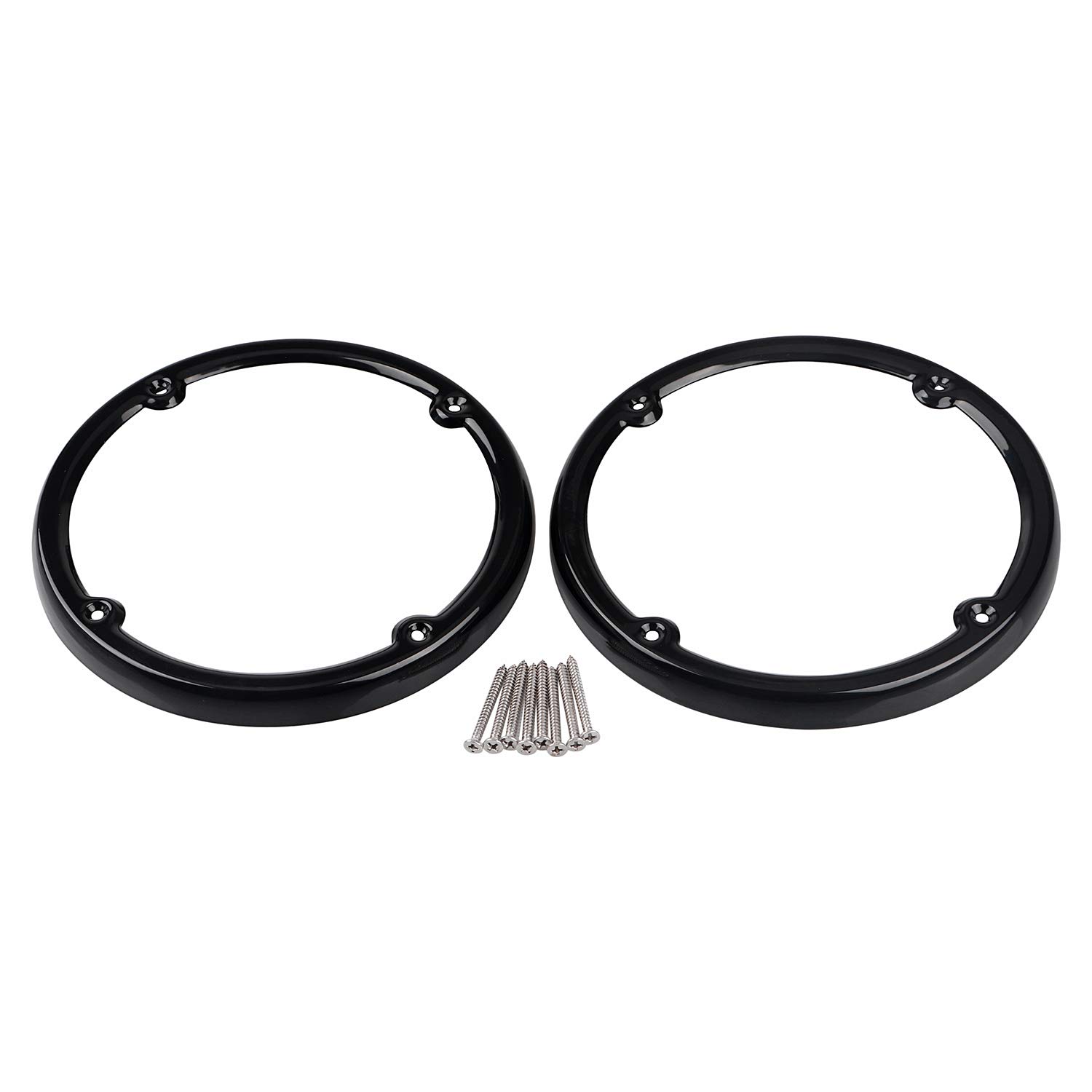Premium Black Motorcycle Tour Pak Audio Speaker Kit - Perfect Fit for Harley Electra Glide, Tri Glide & Ultra Limited Models (2014-2023) - Enhance Your Ride with Crisp Sound on Long Road Trips