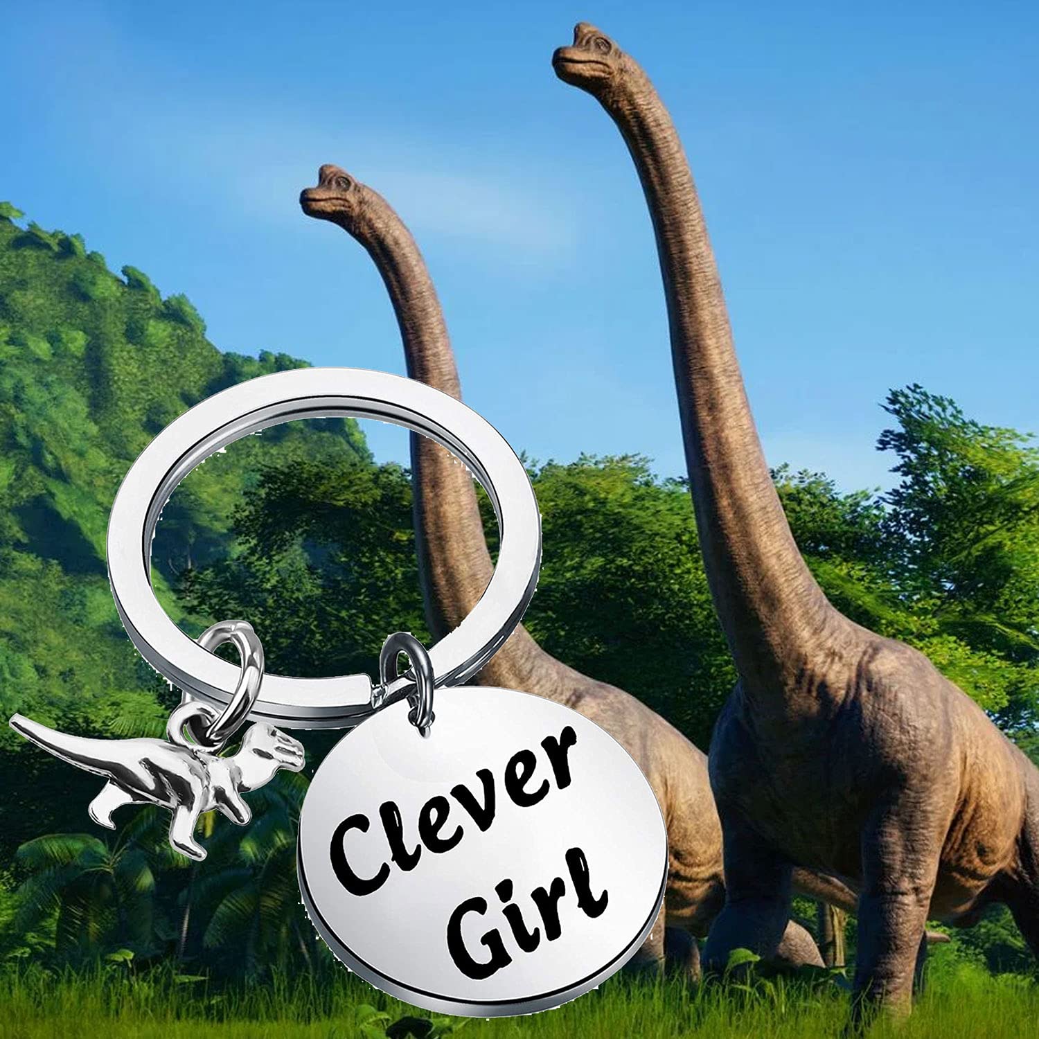 AKTAP Clever Girl Dinosaur Jewelry - Adjustable Dinosaur Bone Bangle Bracelet for Women - Perfect for Jurassic Themed Parties, Cosplay & Dinosaur Lovers Gifts