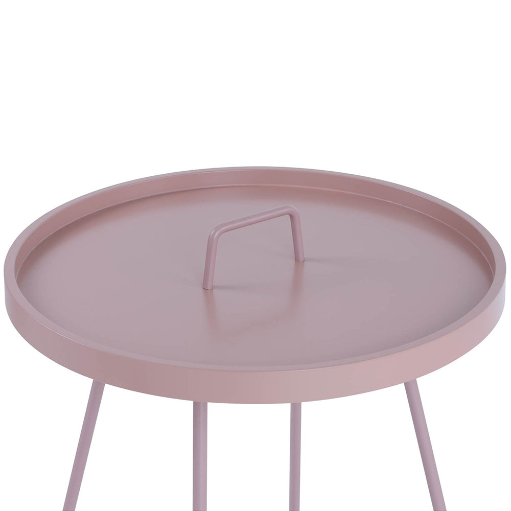 Freida Round Tray Side Table - Modern Wooden End Table with Removable Tray Top for Living Room, Bedroom, or Patio - Perfect for Drinks, Books, and Home Decor