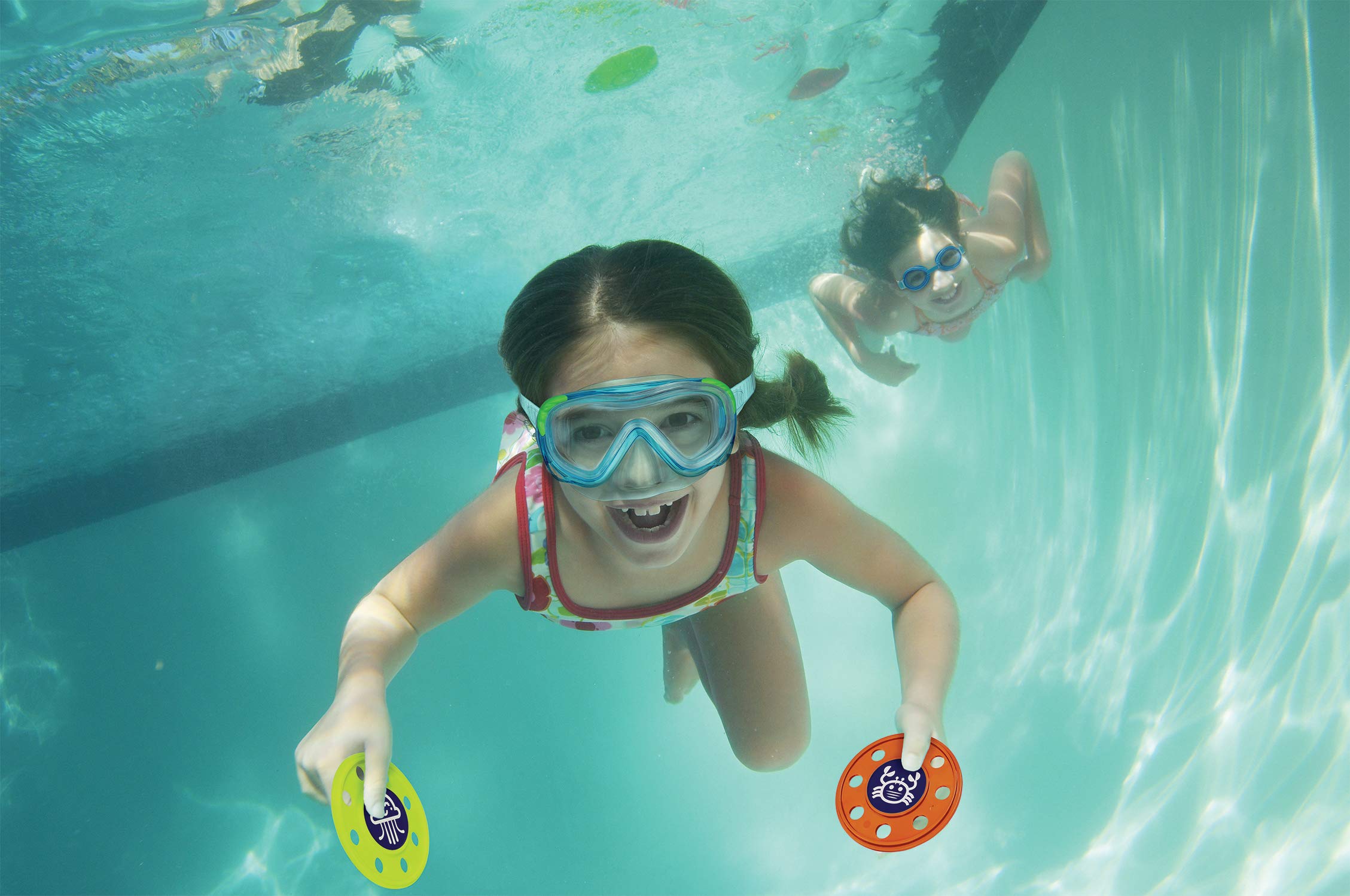 Poolmaster Combo Dive Toy and Snorkel Set for Kids - Underwater Swimming Gear with Floating Toys & Adjustable Snorkel Mask - Perfect for Pool Parties, Beach Vacations & Summer Water Fun
