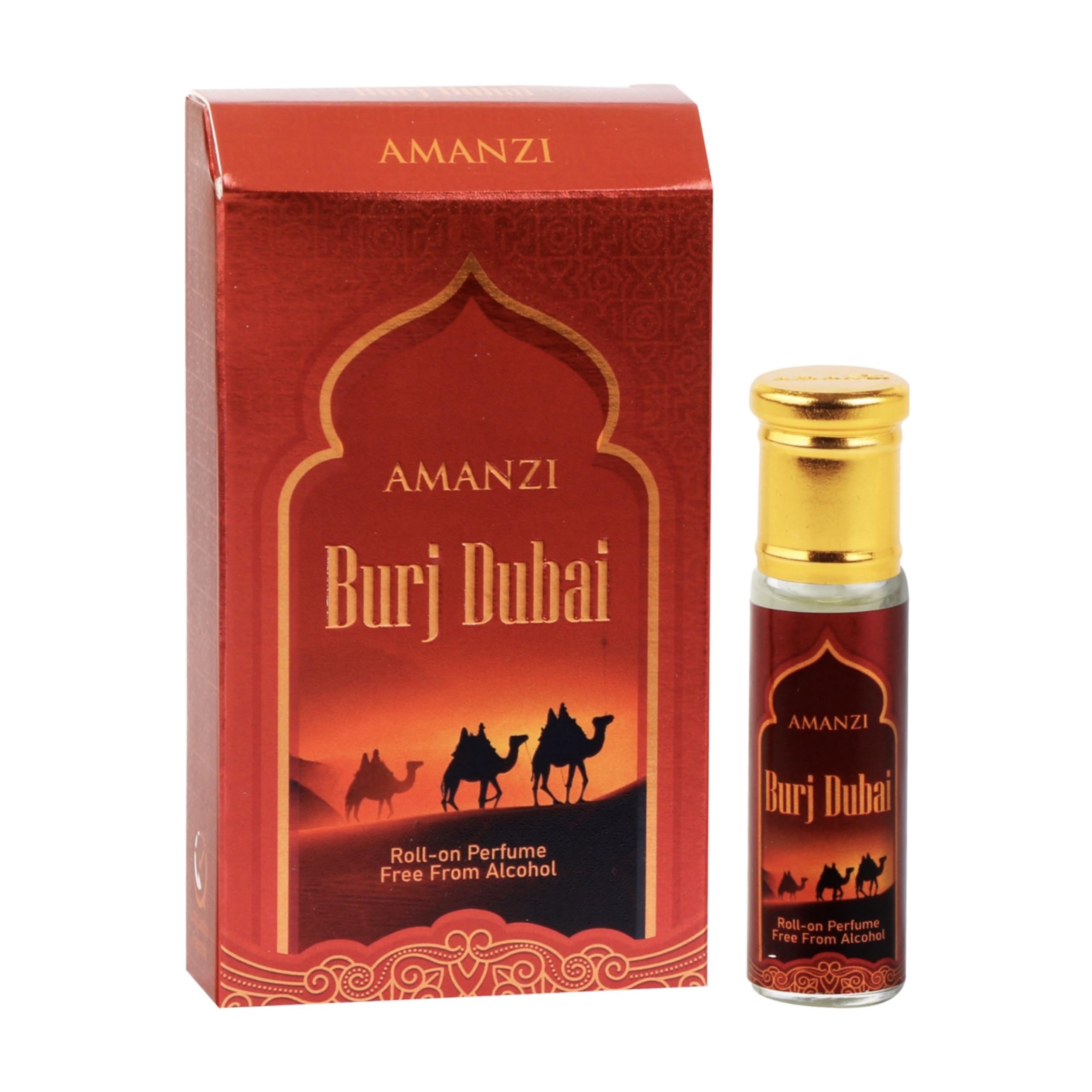 AMANZI Burj Dubai Attar - Long Lasting Roll On Perfume Oil, Alcohol-Free Unisex Fragrance (6ml) - Oriental Scent for Daily Wear, Special Occasions & Gift Giving