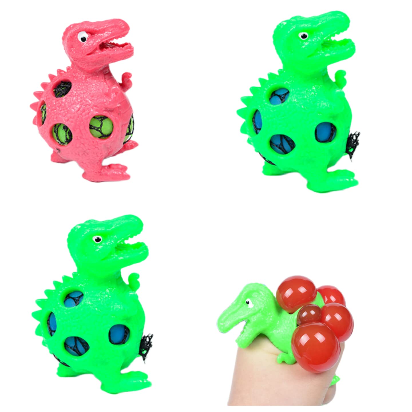 Dinosaur Squeeze Fidget Toy - Stress Relief Ball for Anxiety & Work Pressure - Green Sensory Fidget Toy for Kids & Adults | Perfect for Office, Classroom & Home Use