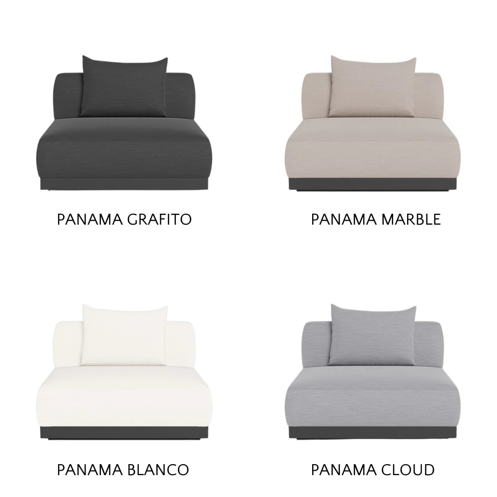 Amalfi Outdoor Armless Single Sectional Sofa - Waterproof Patio Furniture for Poolside, Garden & Backyard Relaxation