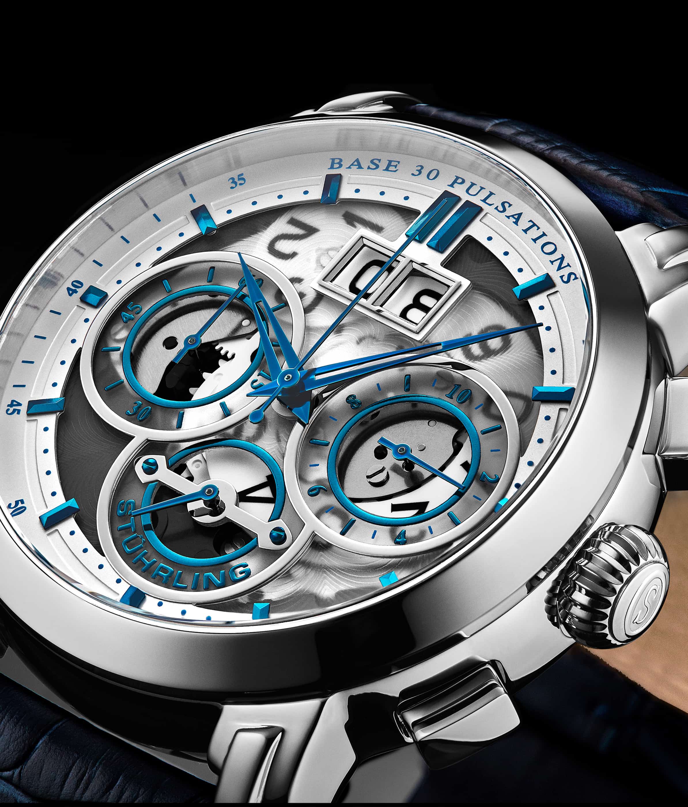 Imperia 392 Quartz 47mm Men's Chronograph Watch - Waterproof, Stainless Steel, Luxury Dress Watch for Business, Casual & Formal Occasions