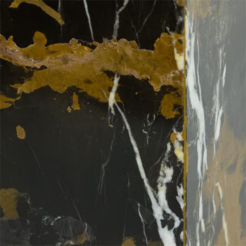 King Gold Marble Tower Urn - Genuine Book-Shaped Marble Cremation Urn for Ashes, 10 Inch Height - Perfect for Memorial Display & Home Decor
