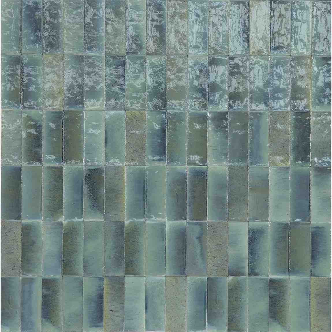 Storie Distressed Subway Tile Turquoise 3x8 - Vintage Style Ceramic Wall Tiles for Kitchen Backsplash & Bathroom Decor