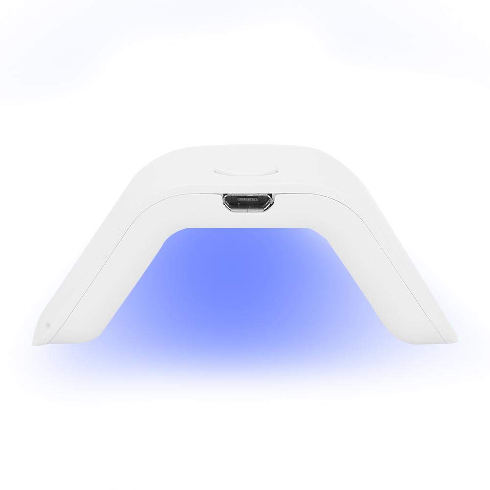 2W Portable UV LED Nail Lamp - Mini USB Nail Dryer for Gel Polish, Single Finger Nail Art, Travel & Home Manicure (White) | Perfect for DIY Nails, Salon Professionals & On-The-Go Touch Ups