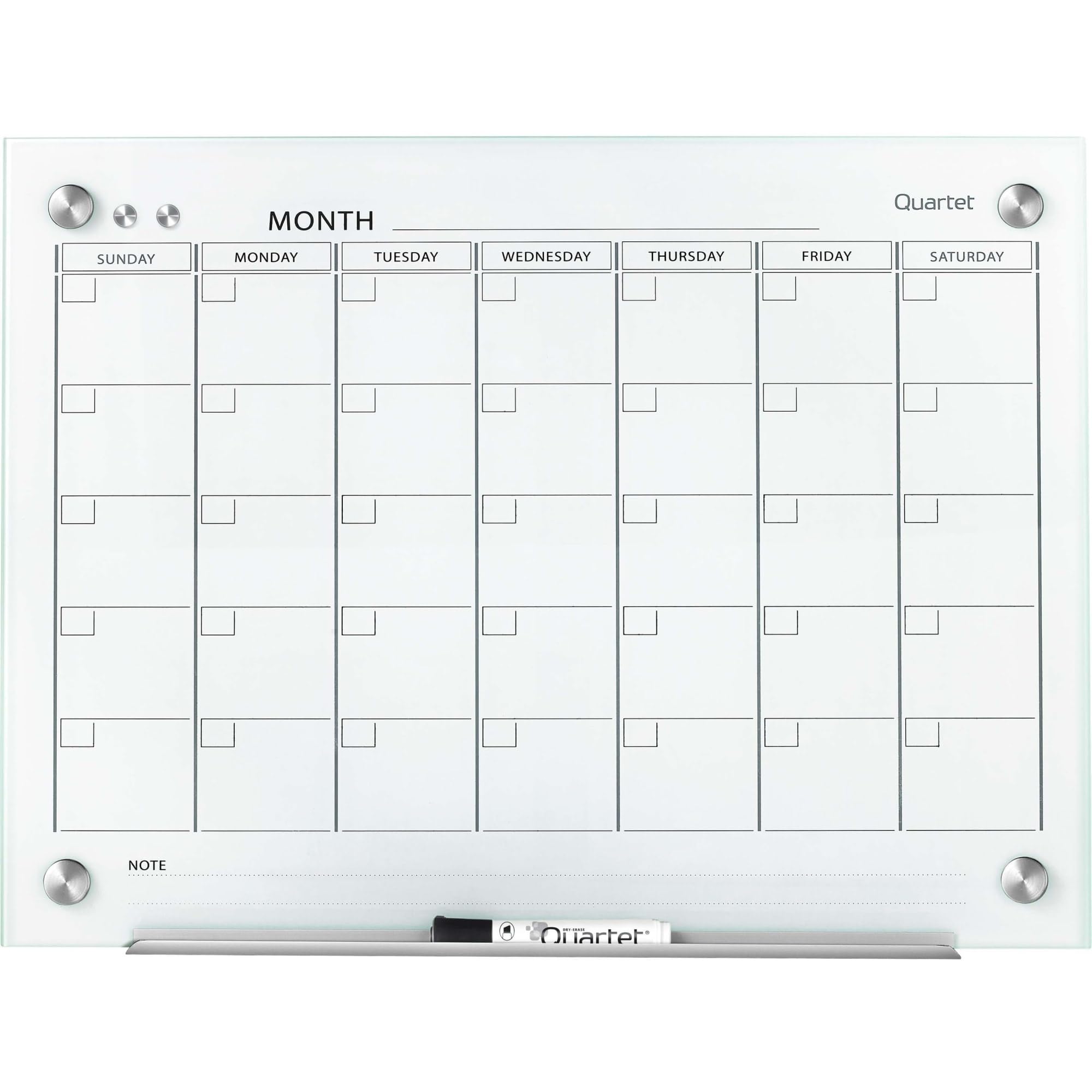Quartet Magnetic Whiteboard Calendar - 24