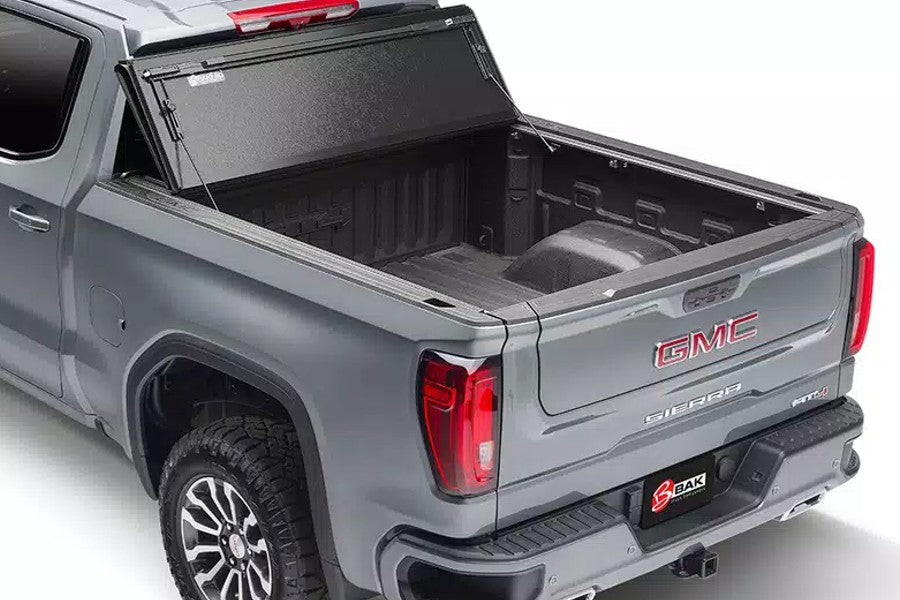 2019-2023 Chevrolet Silverado & Sierra 5.10 Ft Bed BAK Industries G2 Tonneau Cover | Hard Folding Truck Bed Cover | Weatherproof & Secure Cargo Protection for New Body Style Pickup Trucks | Perfect for Camping, Hauling & Outdoor Adventures