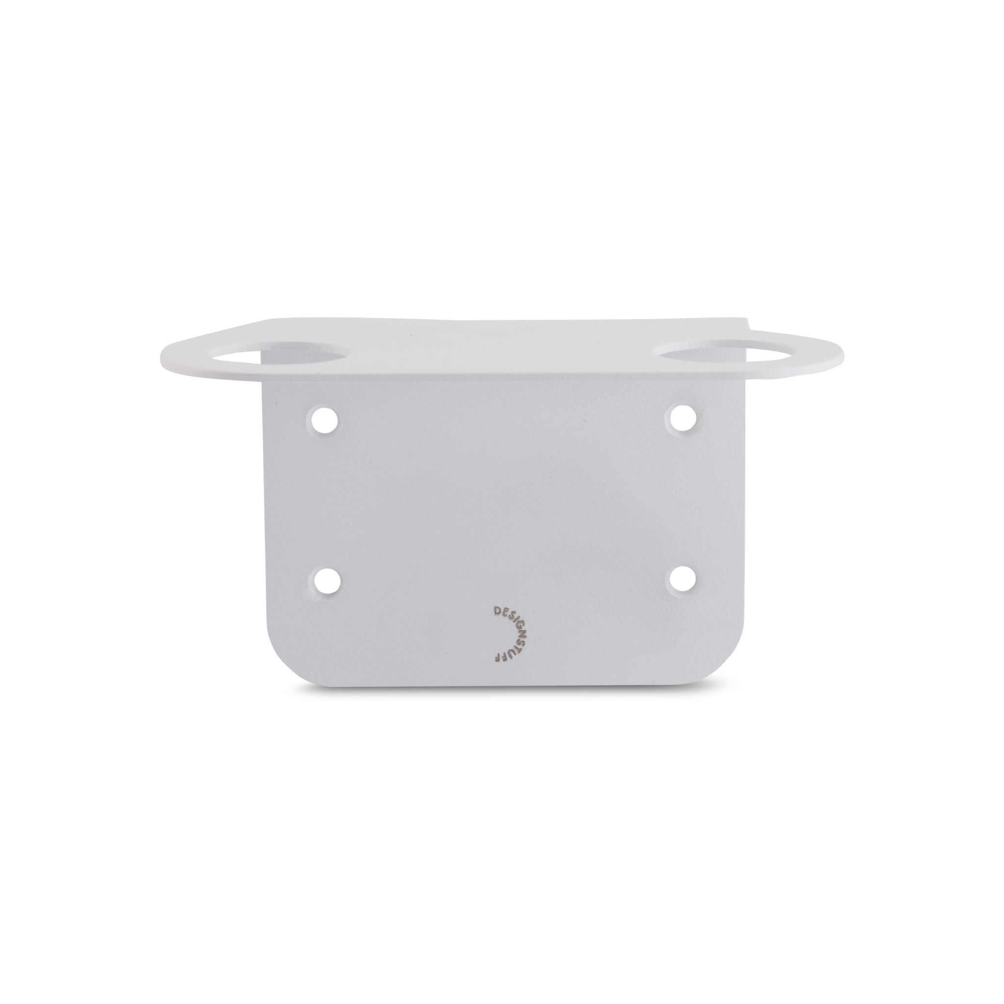Floating Dual Soap Dispenser Holder - White | Modern Bathroom Organizer for Kitchen & Bath Countertop | Space-Saving Soap Pump Stand for Liquid Hand Soap Dispensers