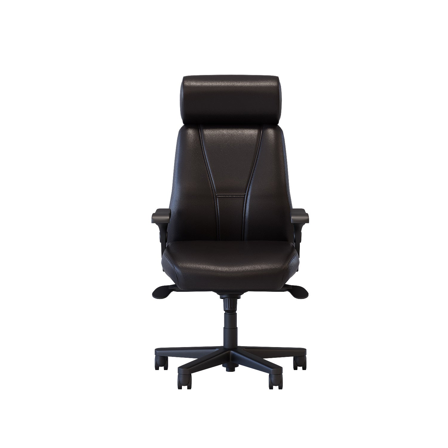 Premium Benjamin Leather Plus Office Chair - Ergonomic Executive Desk Chair in Black for Home & Office Workspace Comfort