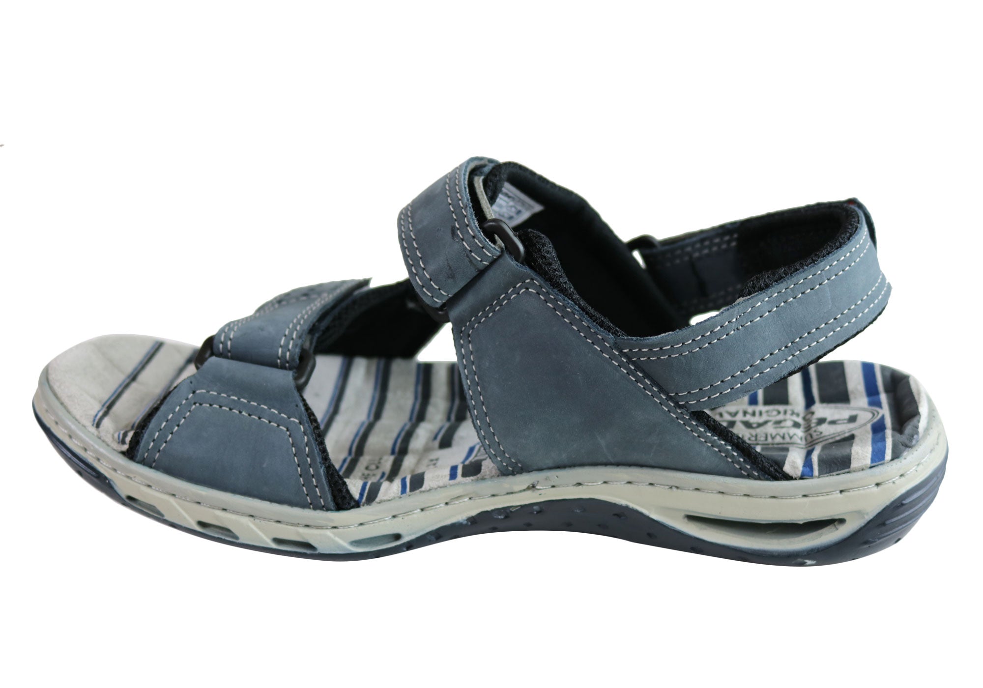 Premium Jim Men's Leather Comfortable Cushioned Sandals - Handmade in Brazil - Perfect for Summer, Beach & Casual Wear