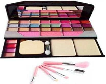 DATNASAYAD 6155 Professional 5-Piece Pink Makeup Brush Set with Travel Case - Perfect for Women & Girls, Ideal for Everyday Makeup, Travel & Gifting (Pack of 6)