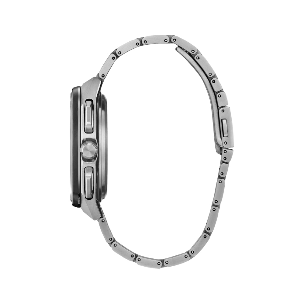 Satellite Wave X Sport Luxury F150 Eco Drive 45.4mm Black Stainless Steel Bracelet Watch - Perfect for Outdoor Adventures & Formal Occasions