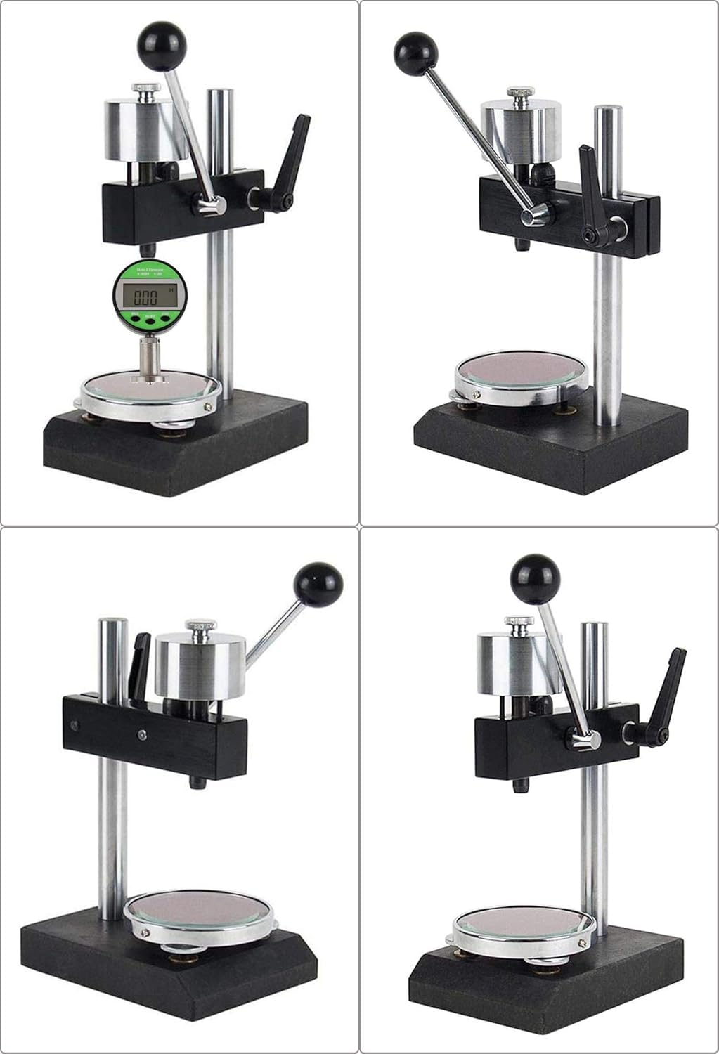 Digital Shore A Durometer Hardness Tester with Stand - Accurate Rubber, Plastic & Soft Material Hardness Measurement Tool for Industrial QA, Manufacturing & Material Testing