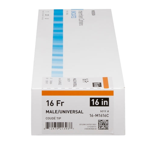 McKesson 16 Inch Uncoated Urethral Catheter Coude Tip - Sterile Medical Catheter for Men & Women - Available in Various Sizes (5/6/8/10/12/14/16/18/20/22/24 Fr) - Ideal for Hospital, Home Care & Urinary Drainage