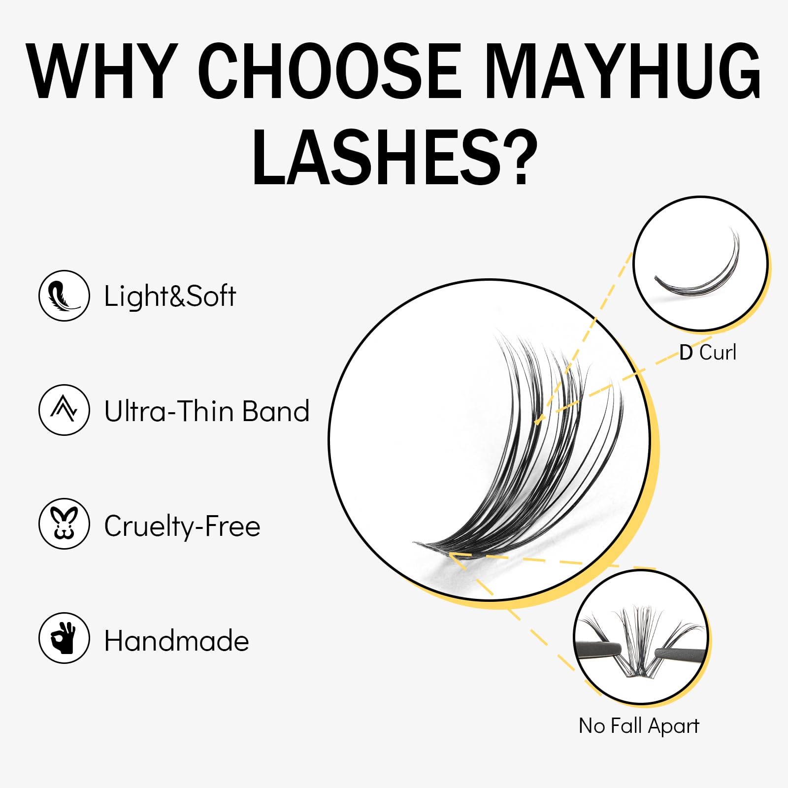 280Pcs Individual False Eyelashes Clusters - 40D-0.07D-8-16MIX, Reusable Lash Wisps for Natural Eyelash Extensions Look at Home, D Curl (40D, 0.05D, 8-16MIX) - Perfect for Daily Wear, Special Occasions & DIY Beauty