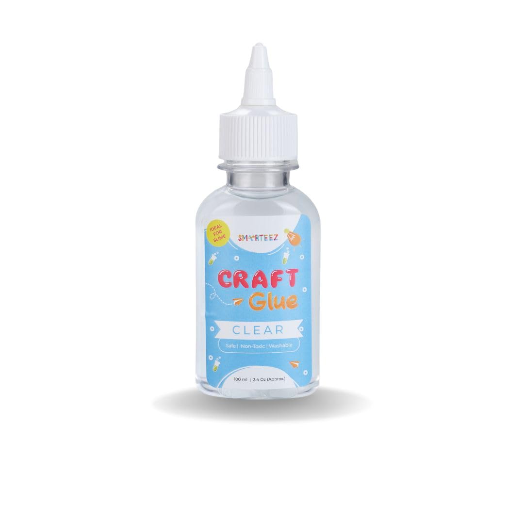 SMARTEEZ Craft Glue - Clear Non-Toxic Adhesive for DIY, Slime Making, School & Office Projects | Perfect for Paper Crafts, Scrapbooking & Kids Art Supplies (1 Pack)