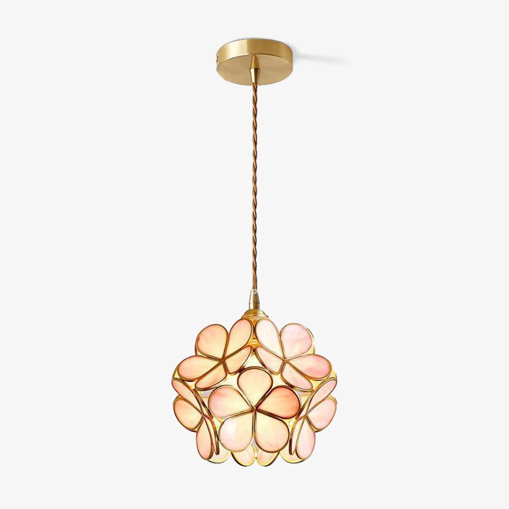 Modern Glass Petal Pendant Light - Elegant Floral Ceiling Lighting Fixture for Dining Room, Kitchen Island & Bedroom Decor