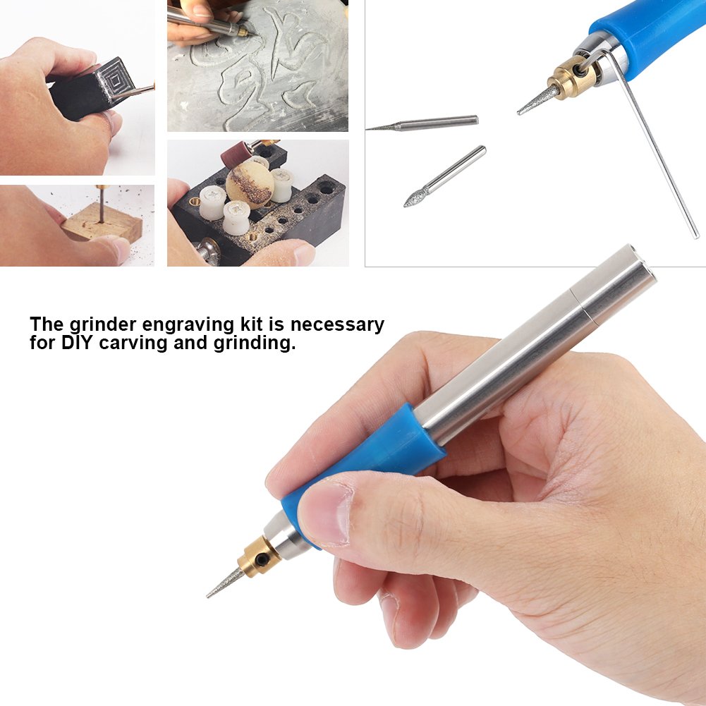 Premium Stainless Steel Mini Handheld Electric Engraving Pen - 32000 RPM Rechargeable Engraver Tool Kit for Metal, Wood, Stone & Glass | Perfect for DIY Crafts, Jewelry Making, Wood Carving & Personalization Projects