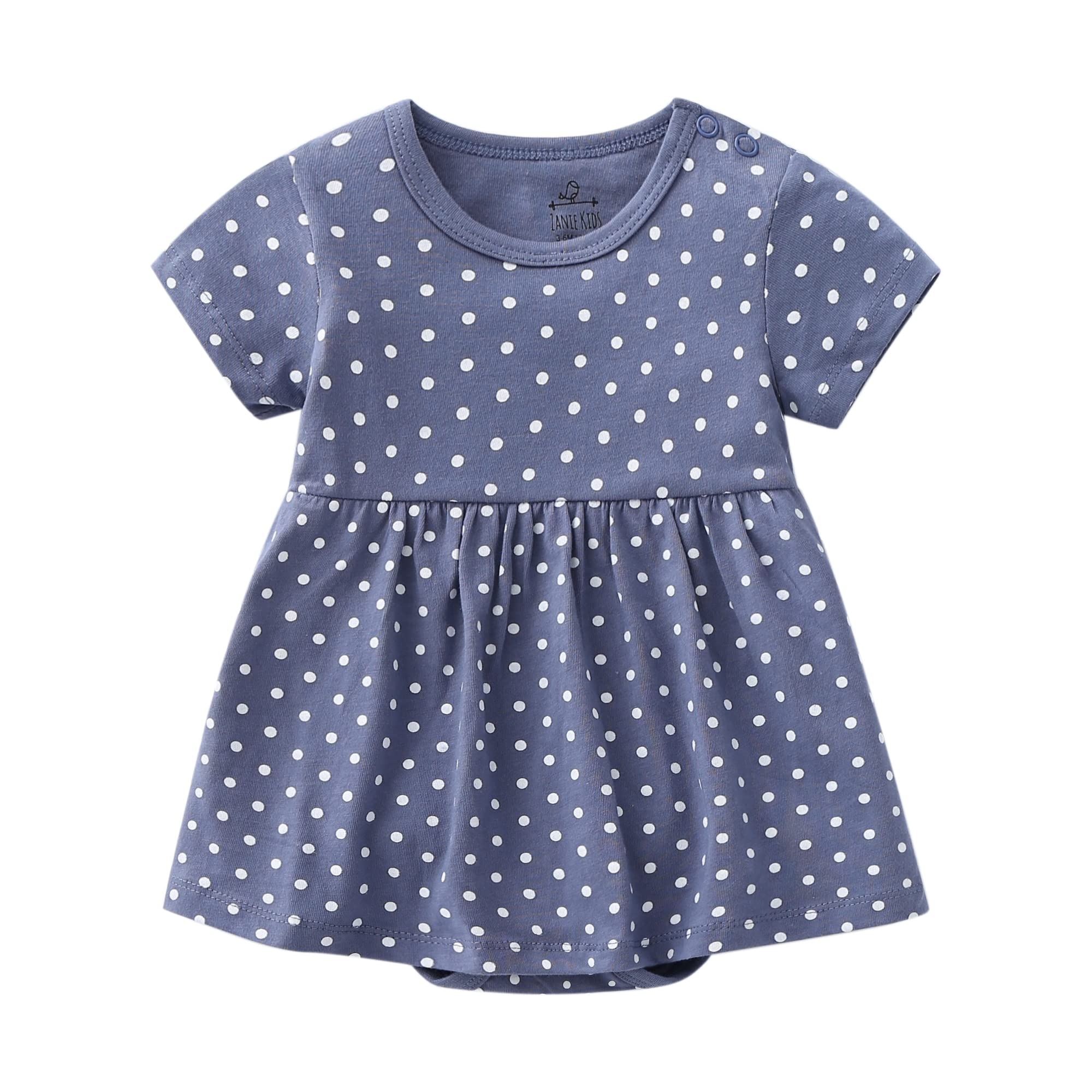 Zanie Kids Baby Girls Summer Dress - 100% Cotton Short Sleeve Easter Outfit | Perfect for Easter Celebrations, Birthday Parties & Summer Playdates