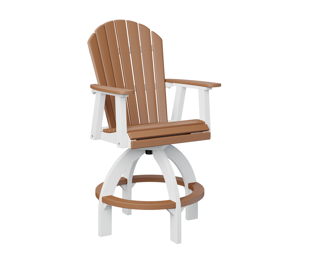 Berlin Gardens Comfo Back Swivel Bar Chair - Adjustable Height Counter Stool for Kitchen Island, Breakfast Nook & Home Bar - Comfortable Swivel Seat with Back Support