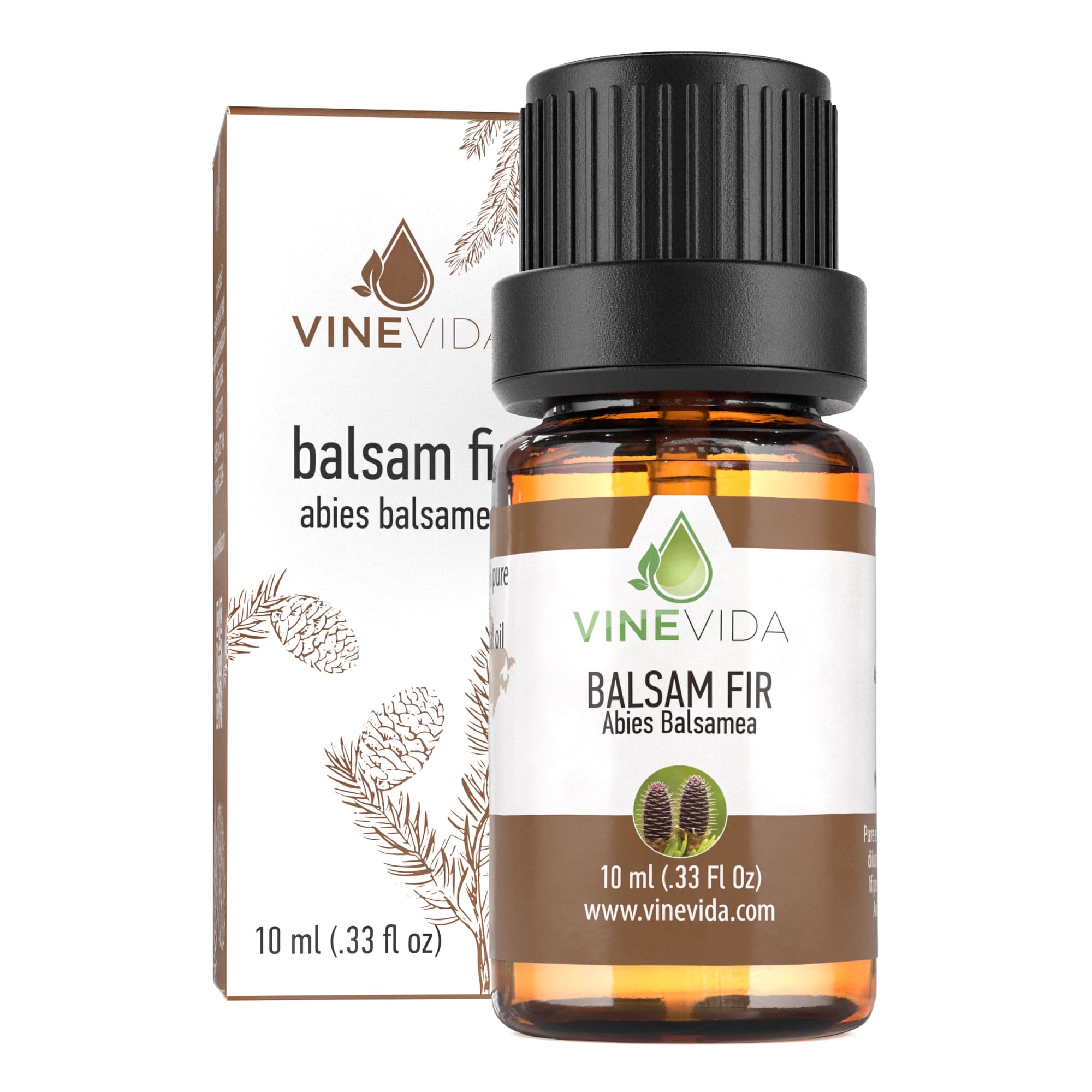 10 mL Balsam Fir Essential Oil (Prefilled Roll-On) - Natural Aromatherapy for Stress Relief & Relaxation at Home or Office