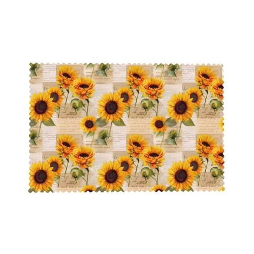 Sunflowers on Postcards Newspaper