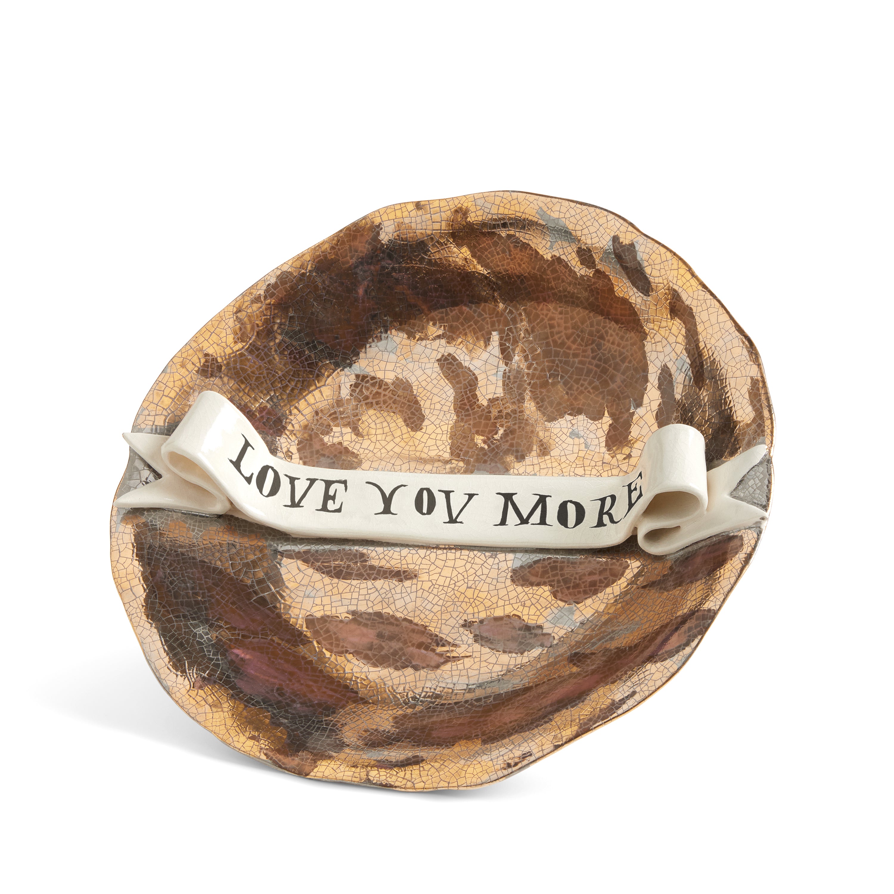 Ruan Hoffmann Ceramic Plate with Ribbon Design - 