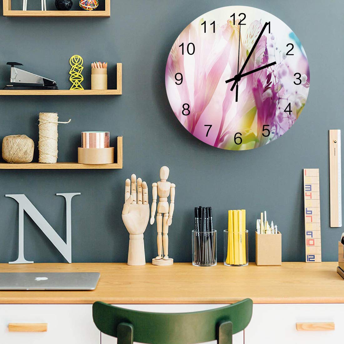 Silent Wall Clock Elegant 12