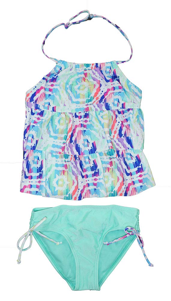 XOXO Girls Two-Piece Tankini Swimsuit - Trendy Floral Print Bikini Set for Teens, Perfect for Beach, Pool & Summer Vacation