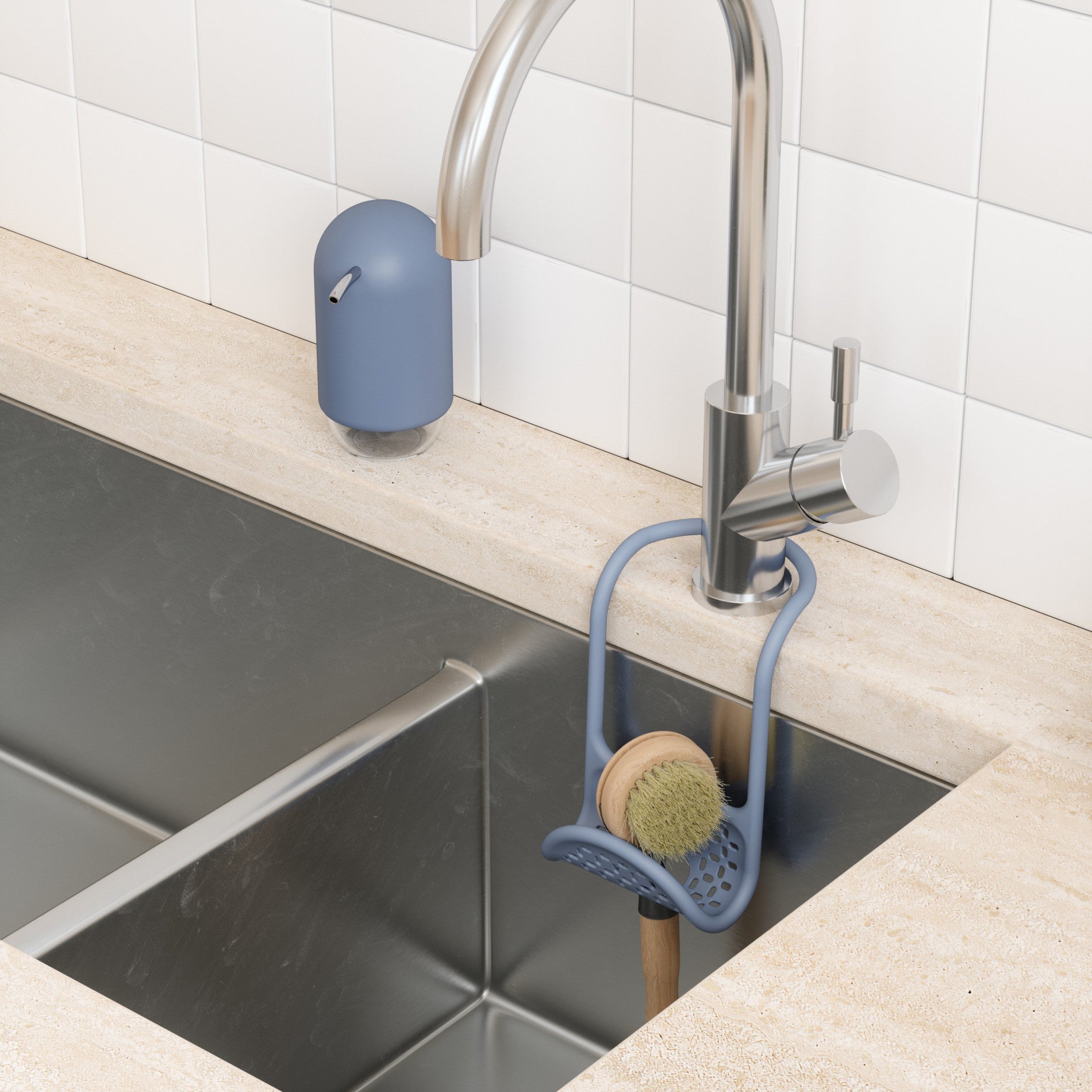 Shower Caddy for Bathroom - Adjustable Tension Pole Sink Organizer with Hooks - Perfect for Sponges, Soaps, and Bath Accessories - Ideal for Small Spaces, Apartments, and Dorm Rooms