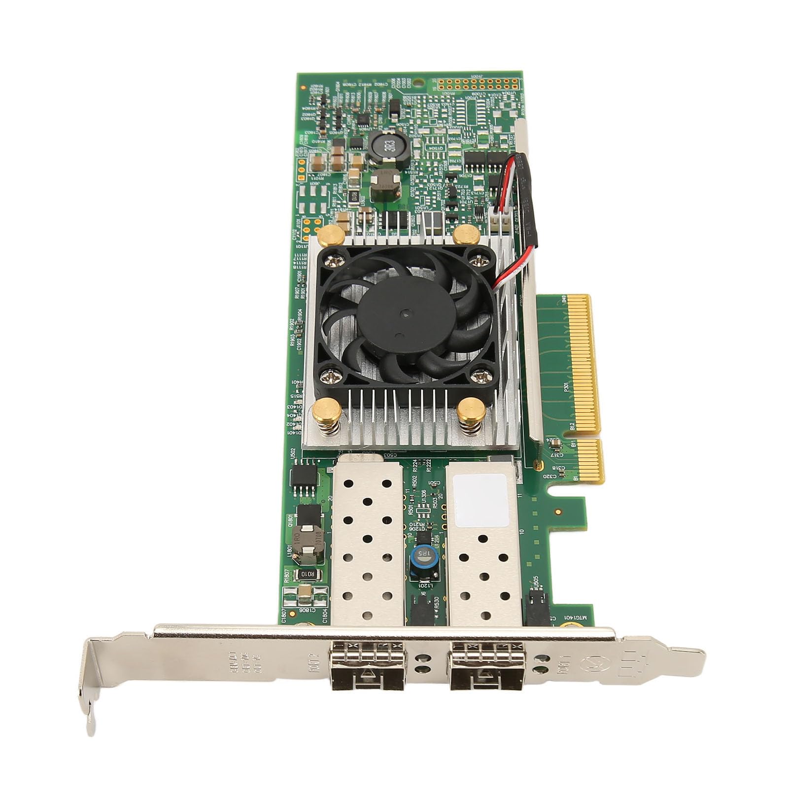 10GB Dual Port SFP PCIe X8 Ethernet Converged Network Adapter with Cooling Fan - High Speed Multifunction Server Network Card for Data Centers, Cloud Computing & Enterprise Networks
