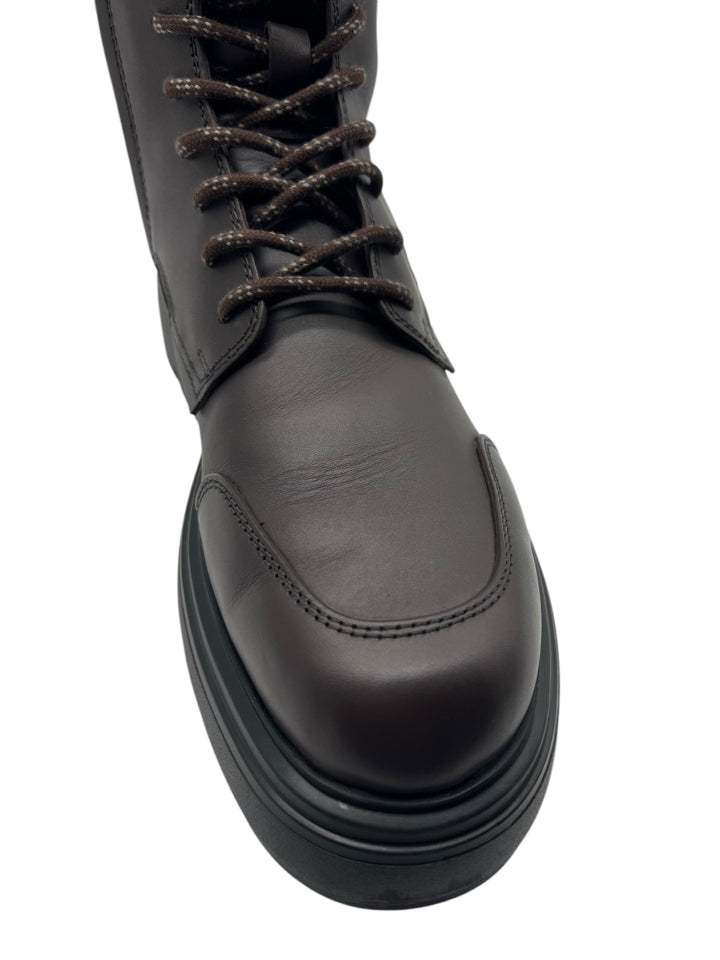 Ferragamo Maxi Tongue Combat Boots for Men | Size 8.5 (Fits US 9.5) | Premium Leather Military Boots for Casual Wear & Outdoor Adventures
