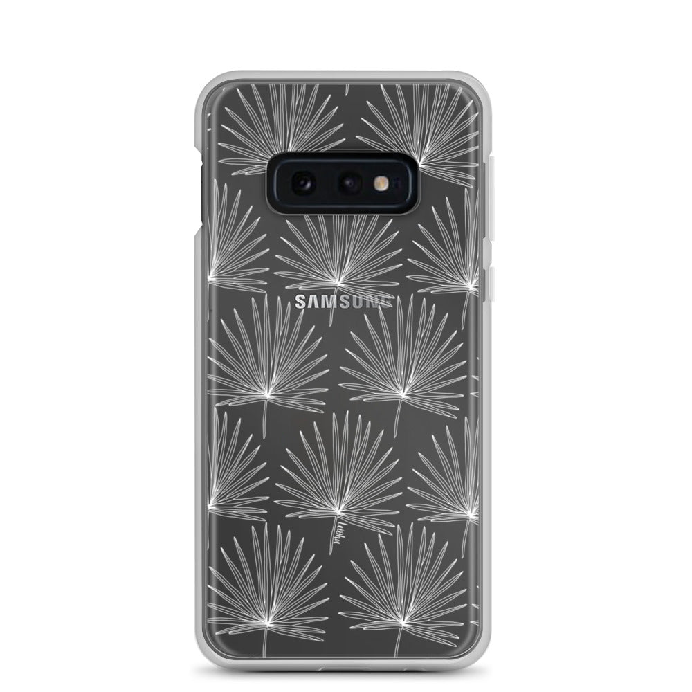 Fan Palm Clear Phone Case for Samsung Galaxy - Slim Protective Cover with Scratch Resistance for Everyday Use & Travel