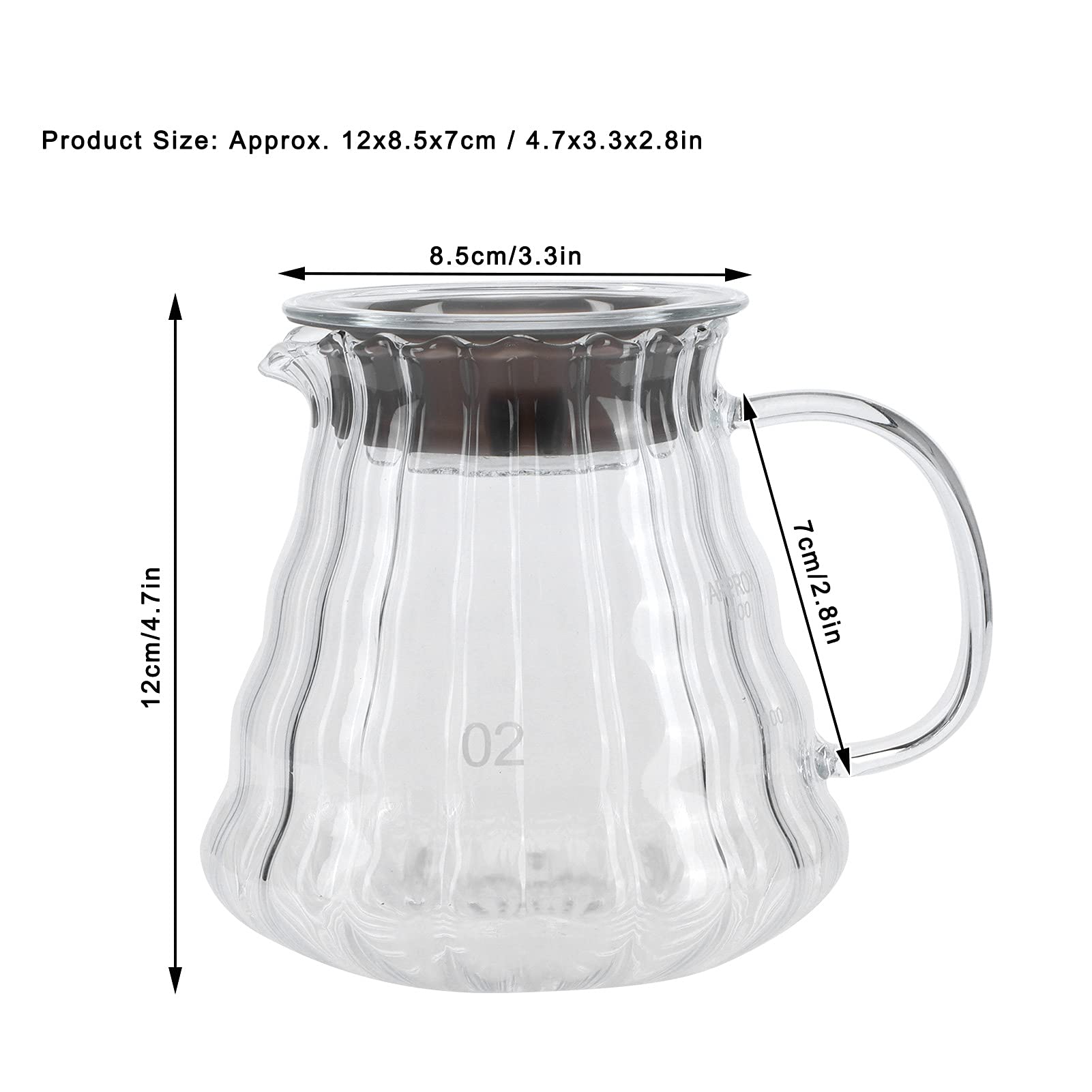 Premium Glass Coffee Maker - 500ML High Borosilicate Coffee Pot & Teapot for Home, Office, Camping & Gifts | Heat-Resistant & Durable Brewing Solution