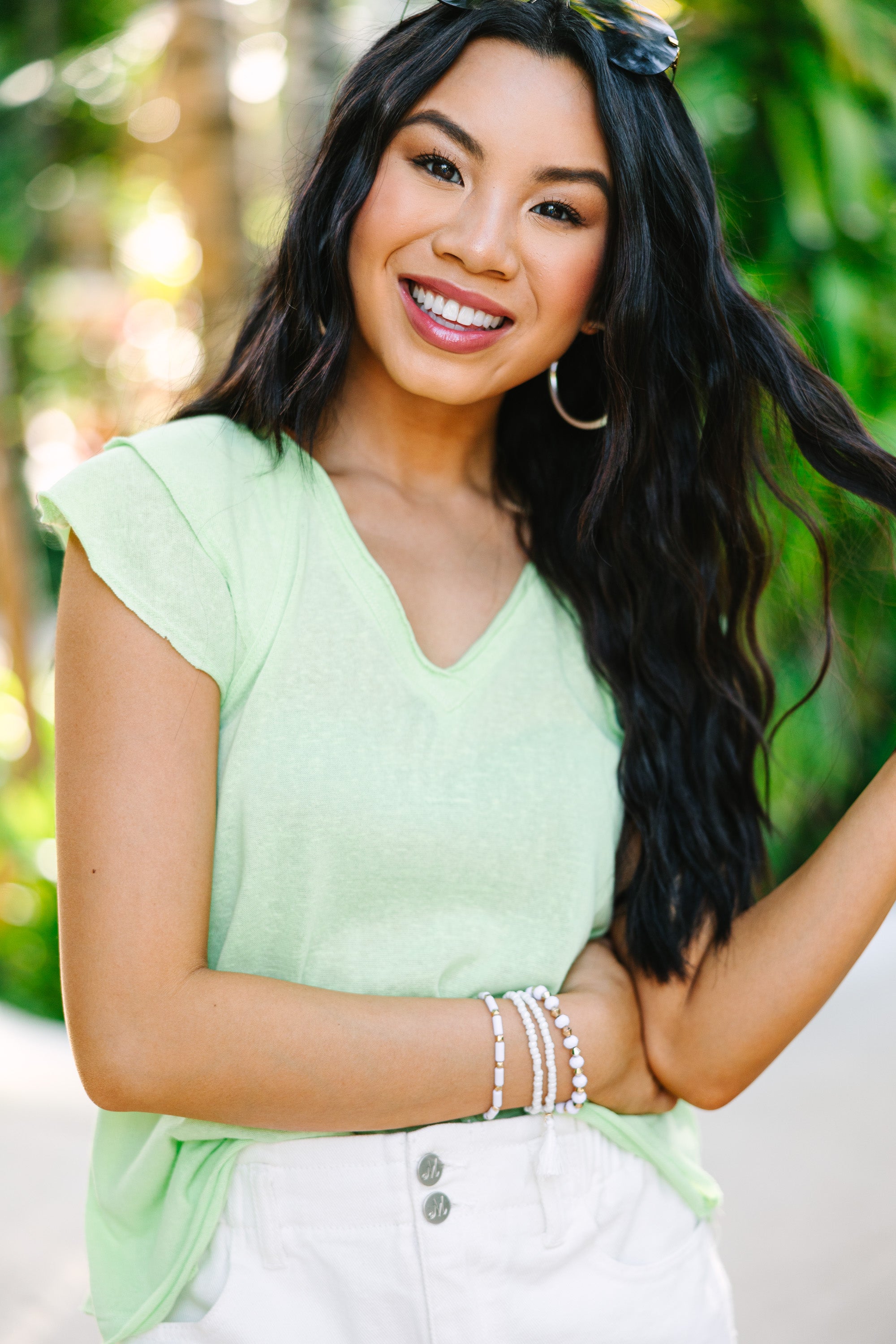 Stylish Lime Green Women's Top for Casual Wear - Perfect for Outings, Shopping & Social Events