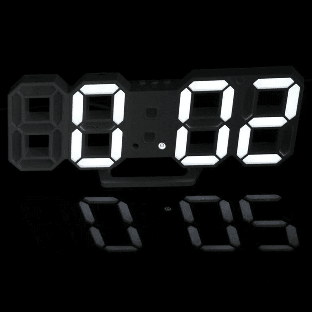 3D LED Digital Wall Clock - Modern Large Display Alarm Clock with Temperature & Date - Perfect for Home, Office, Bedroom, and Kitchen Decor