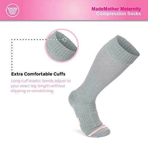 **Maternity Compression Socks for Women - Pregnancy Support Stockings with Multi-Fit Sizes - Perfect for Swelling Relief, Travel & Work Comfort**