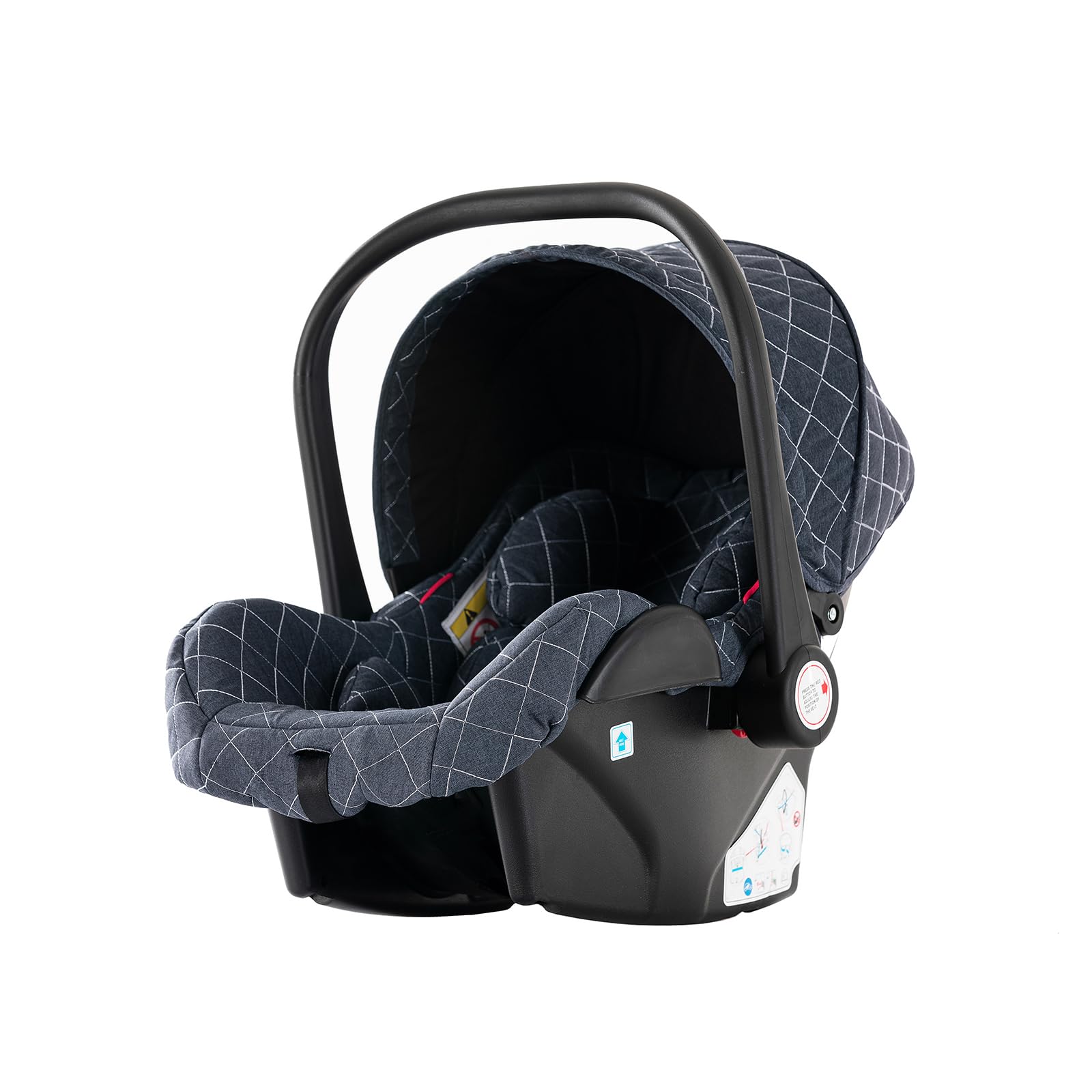 3 in 1 Reversible Baby Stroller Travel System - Foldable Luxury Pram Buggy for Newborn & Toddler (Blue) | Portable Lightweight Pushchair for Shopping, Park & Air Travel | MGV9 Model Without Base