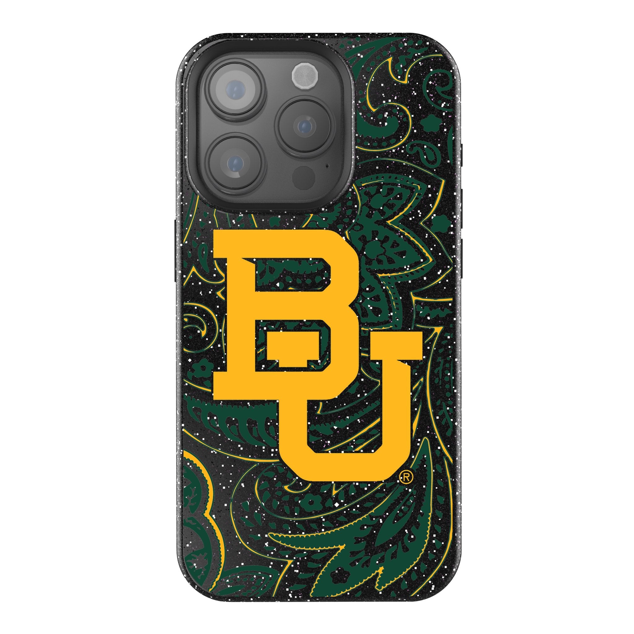 Baylor University Bears Paisley Bling Rhinestone Phone Case for iPhone & Samsung - Stylish Protective Cover for Fans, Game Day & School Spirit