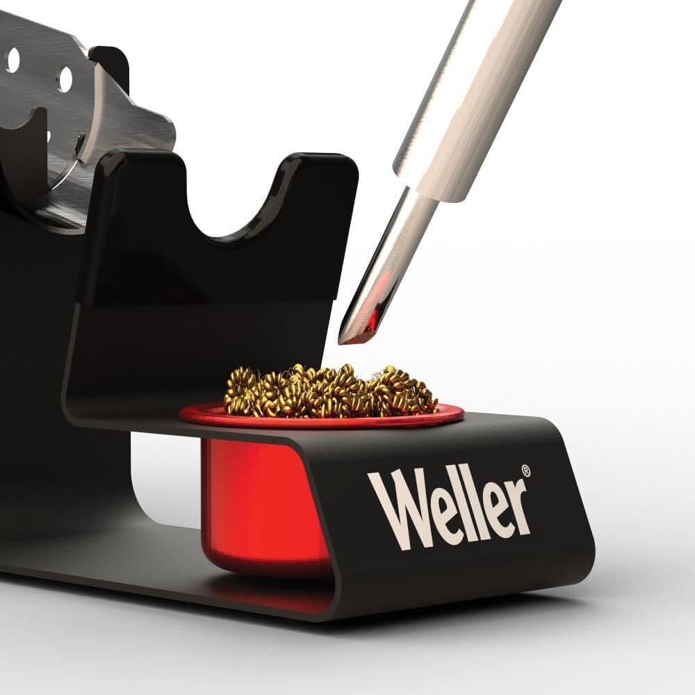Weller WLACCH1 Soldering Iron Stand with Brass Tip Cleaner - Heat Resistant & Stable Base for Electronics Repair, DIY Projects, and Hobbyists